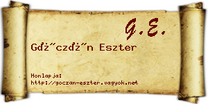 Góczán Eszter névjegykártya