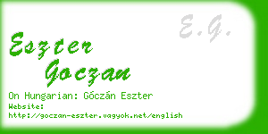 eszter goczan business card